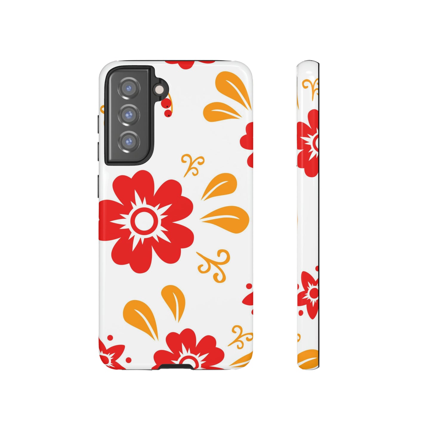 Red flower Samsung phone case