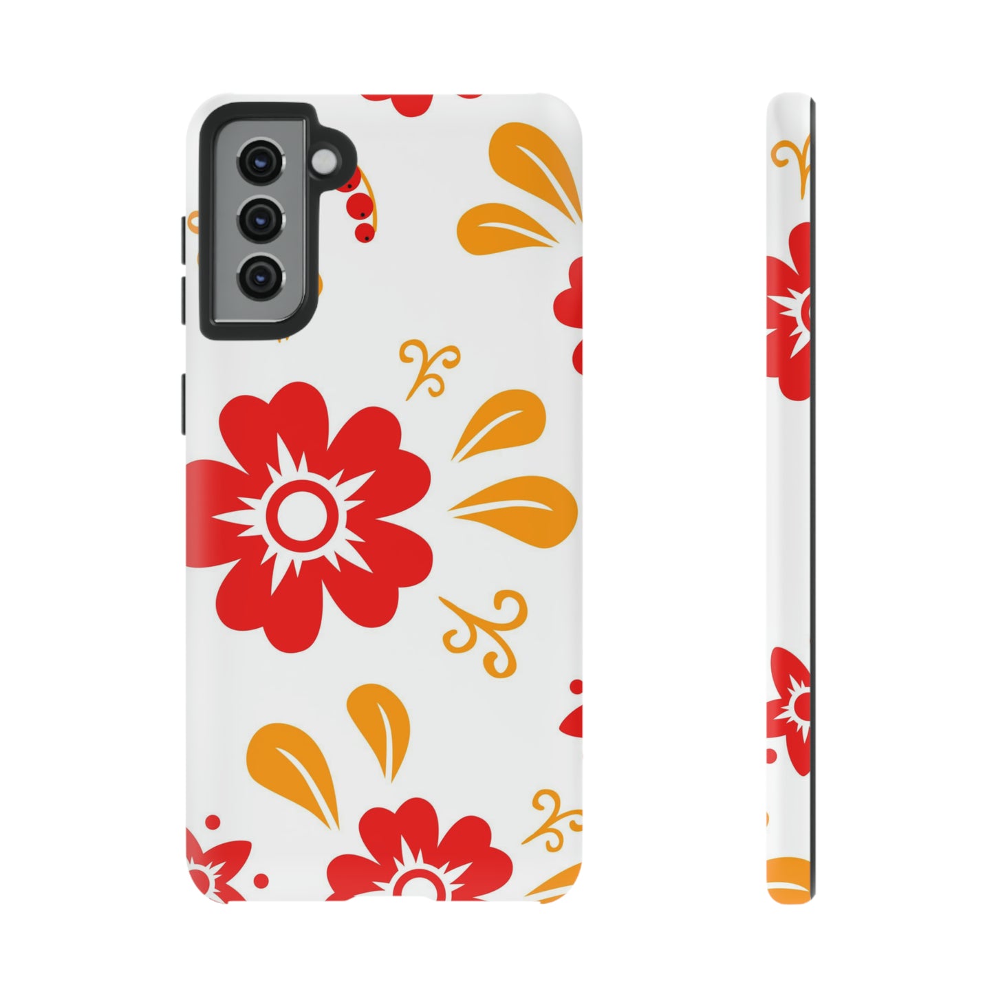 Red flower Samsung phone case