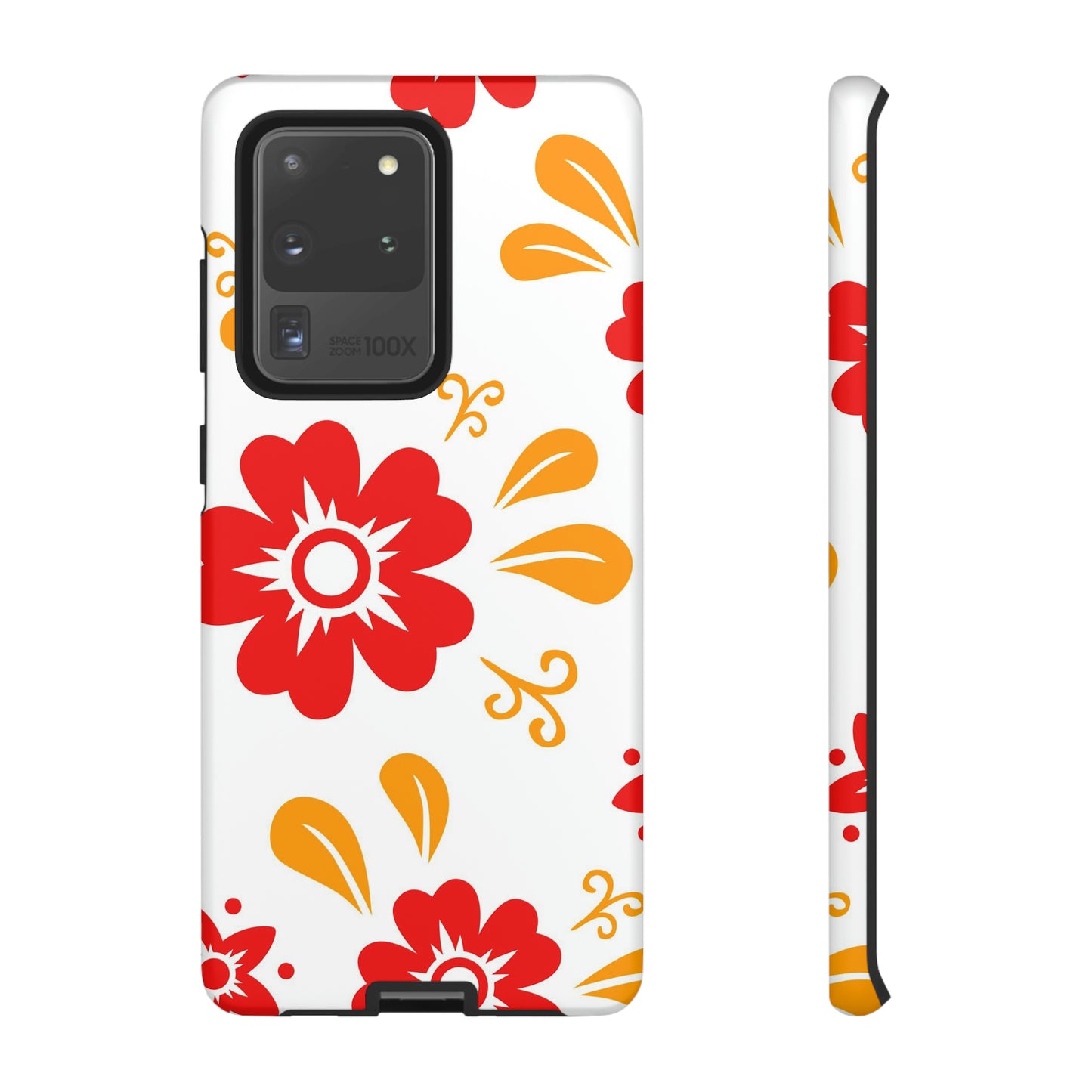 Red flower Samsung phone case