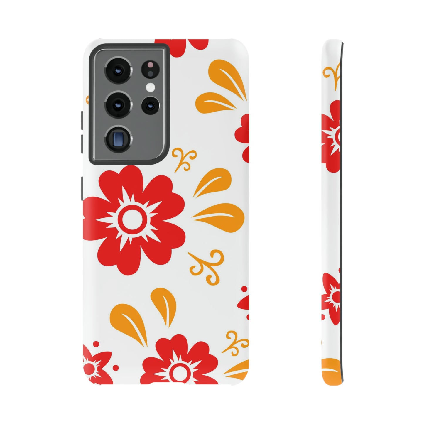 Red flower Samsung phone case