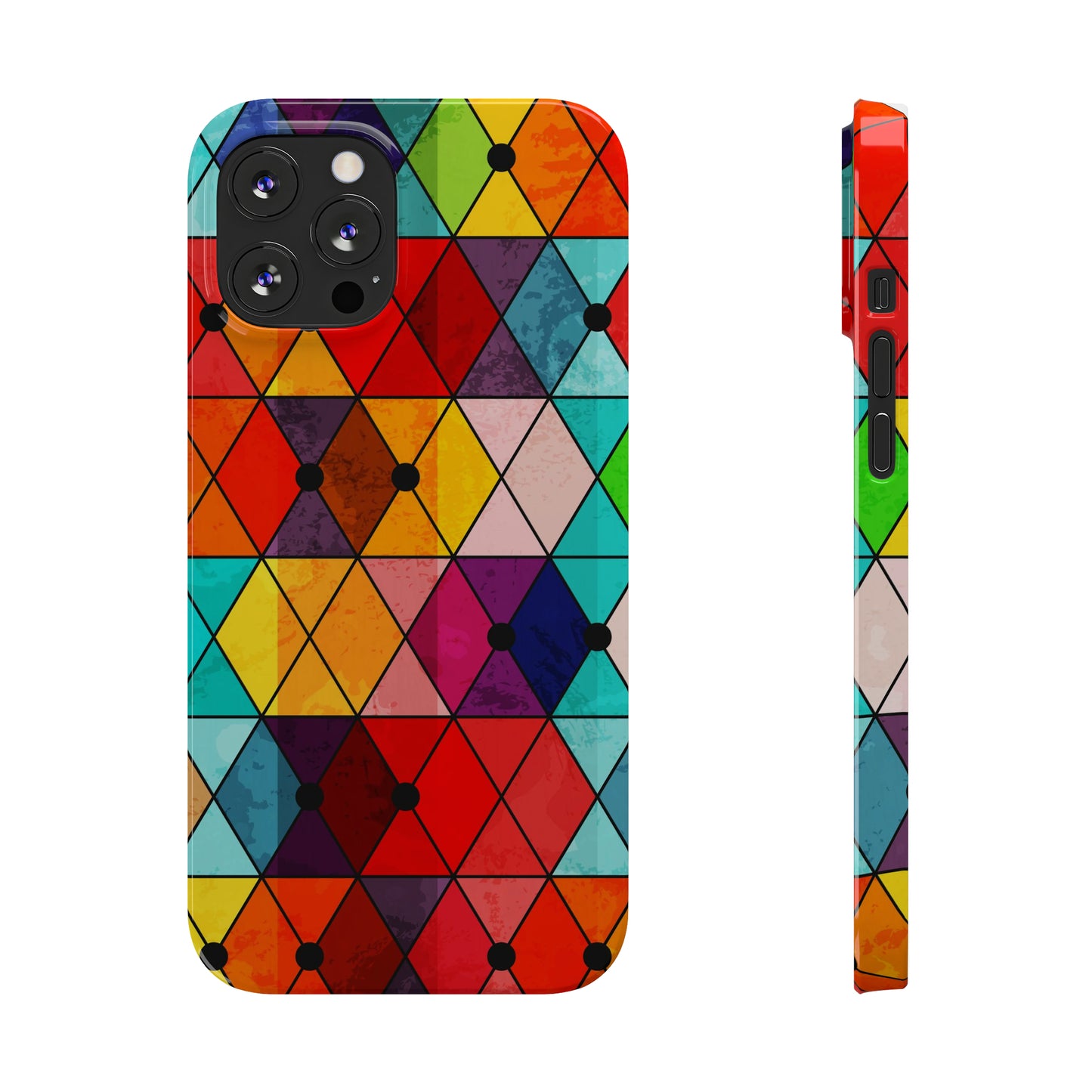 Mosaic Triangle color iPhone Case