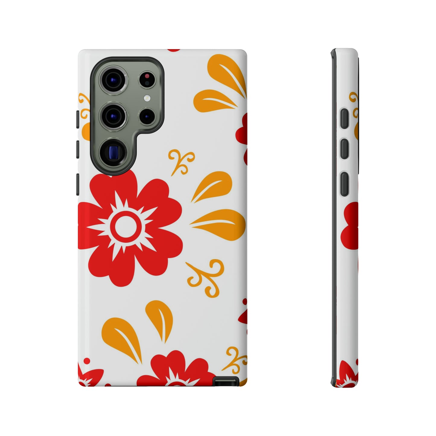 Red flower Samsung phone case