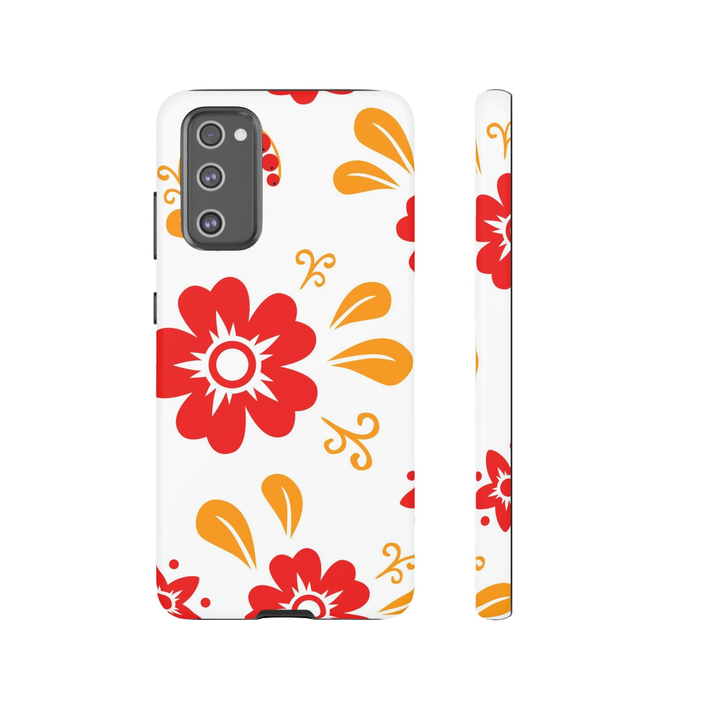 Red flower Samsung phone case