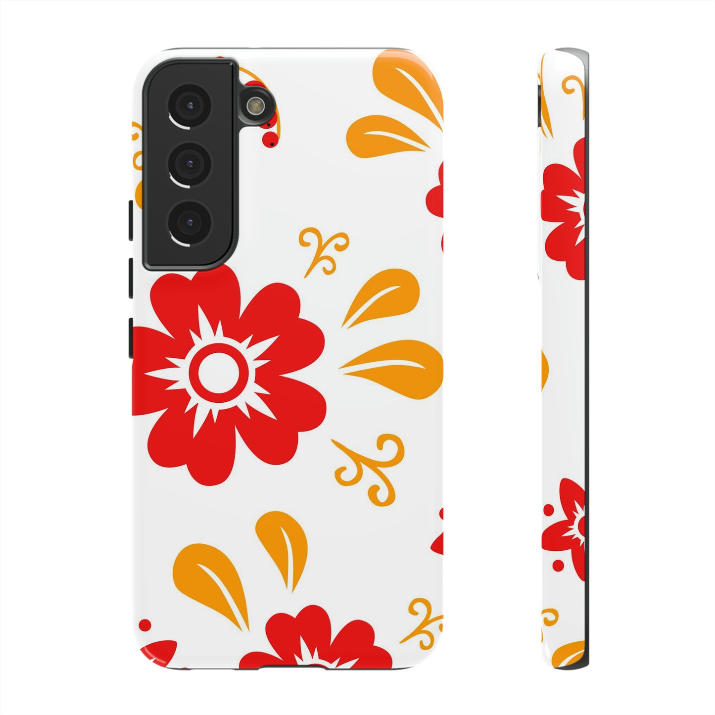 Red flower Samsung phone case