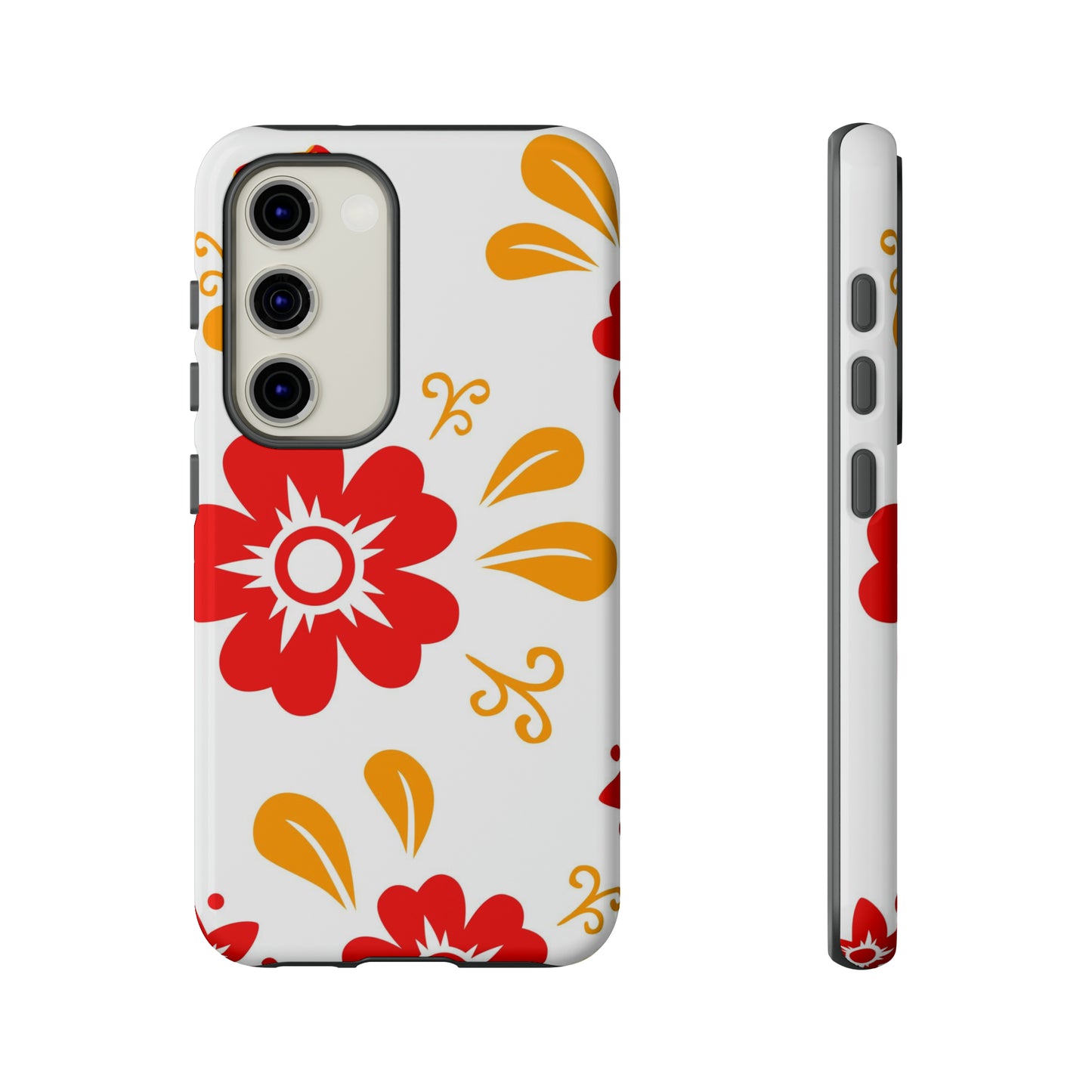 Red flower Samsung phone case