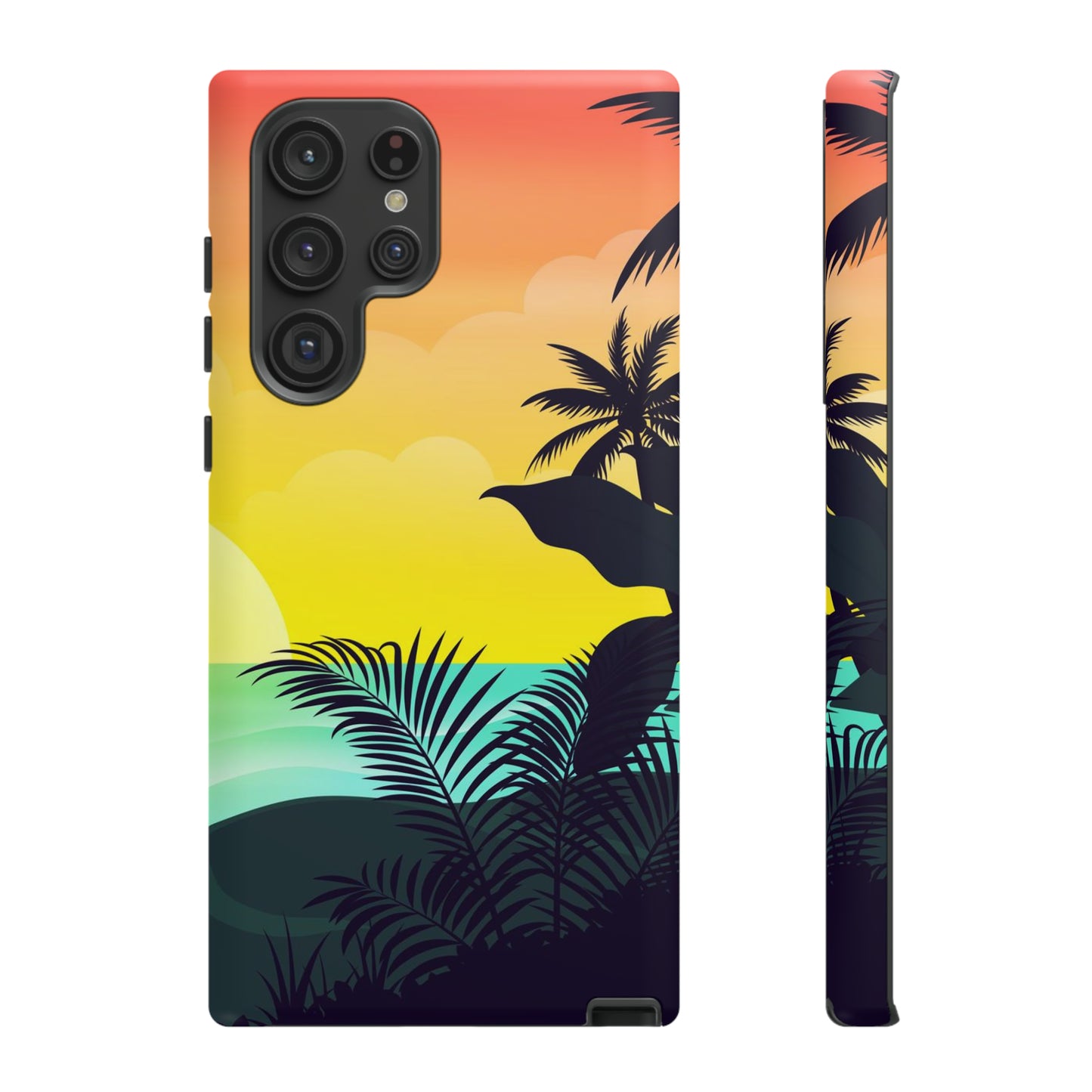 Color sunset palm Samsung phone case
