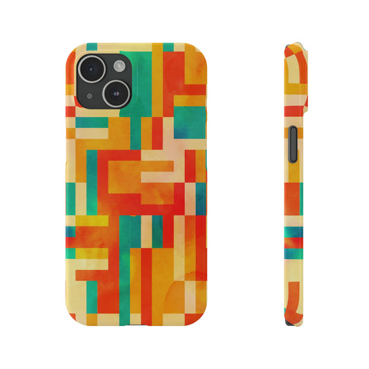 Mosaic rectangle color iPhone case